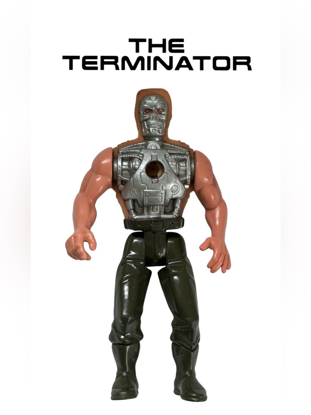 VINTAGE TERMINATOR ACTION FIGURE 1991 ARNOLD SCHWARZENEGGER *MISSING FACE